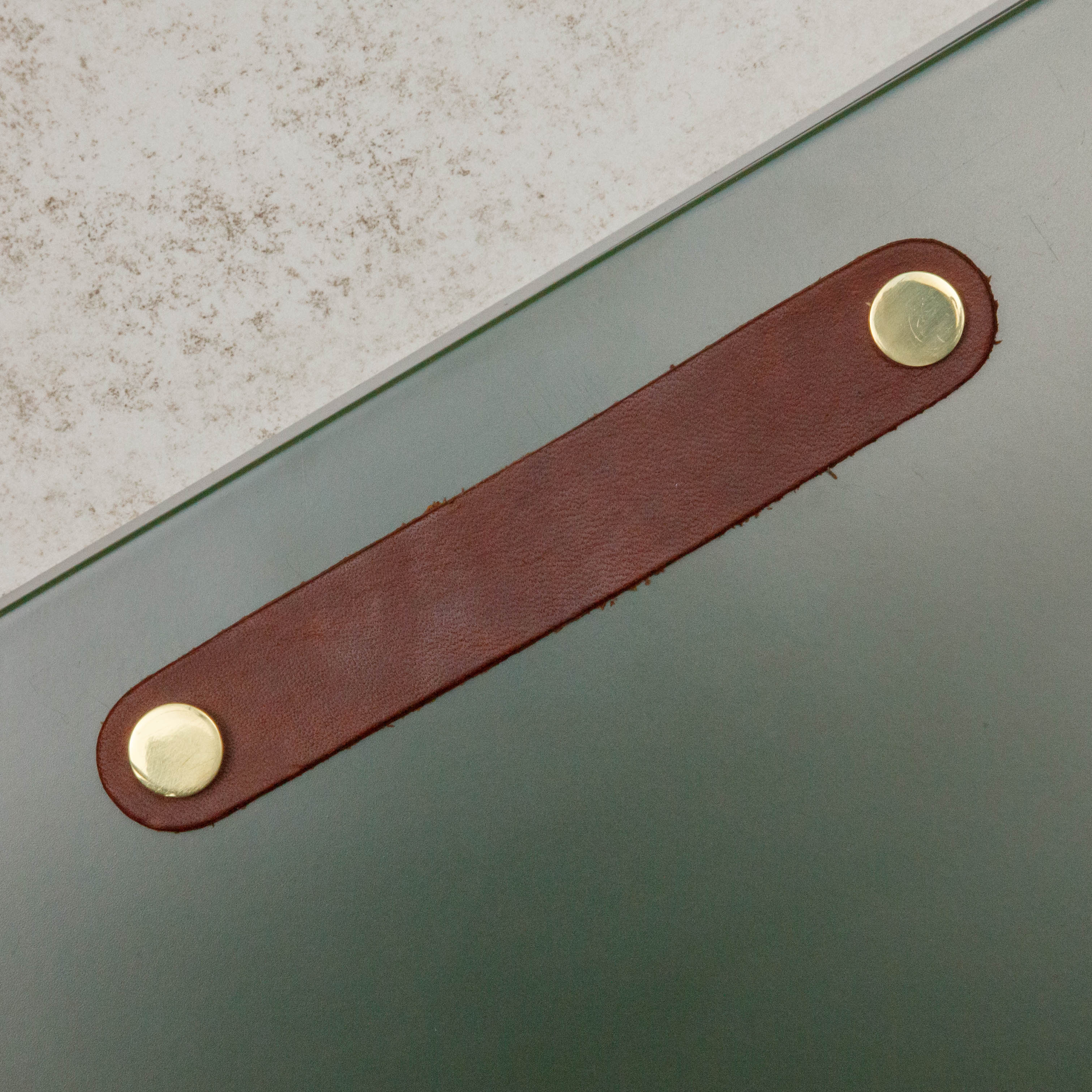Poignée Poignée Loop Arrondie, couleur marron/laiton, ref 333271-11, dimensions 160 x 25 mm